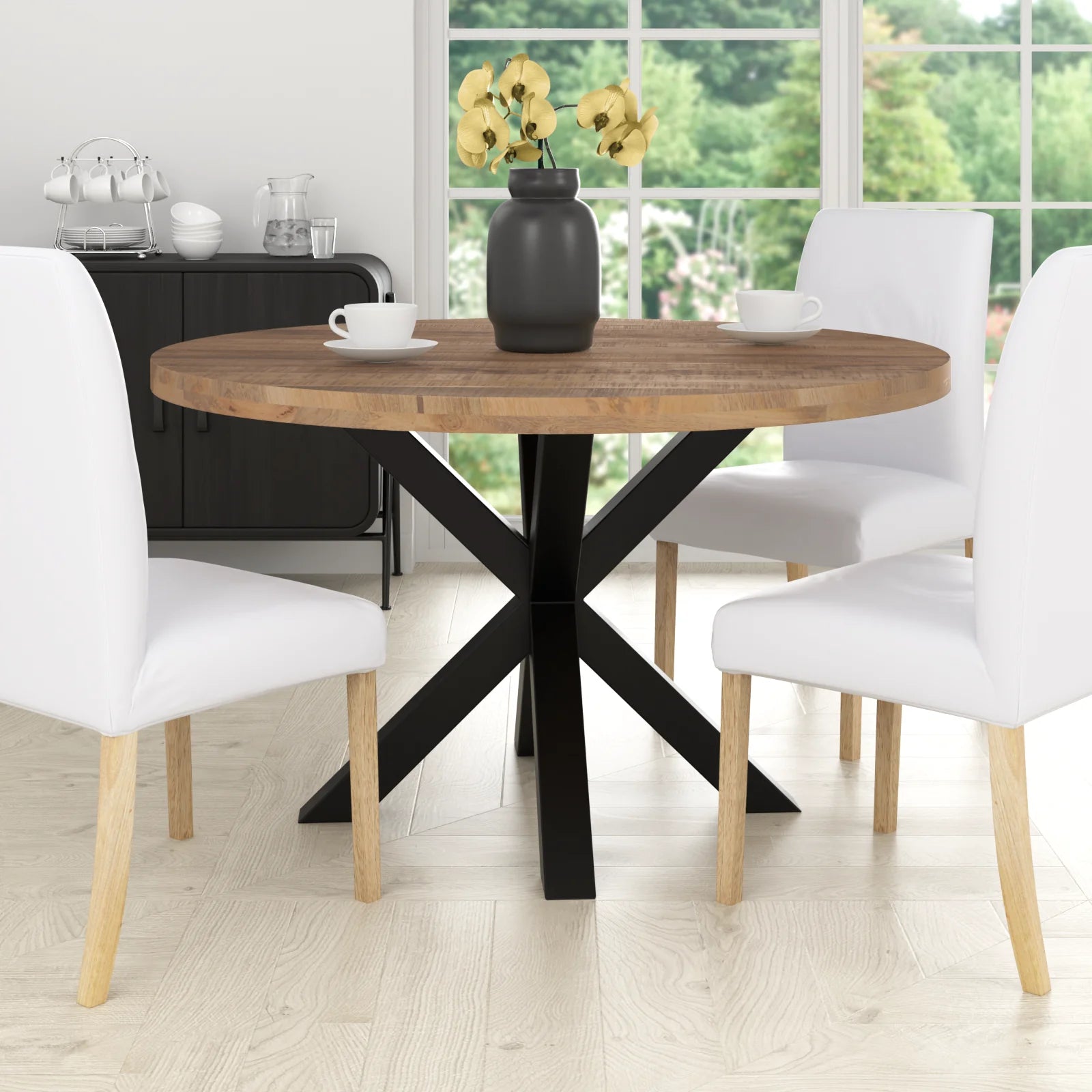 Willa Mango Wood Round Dining Table