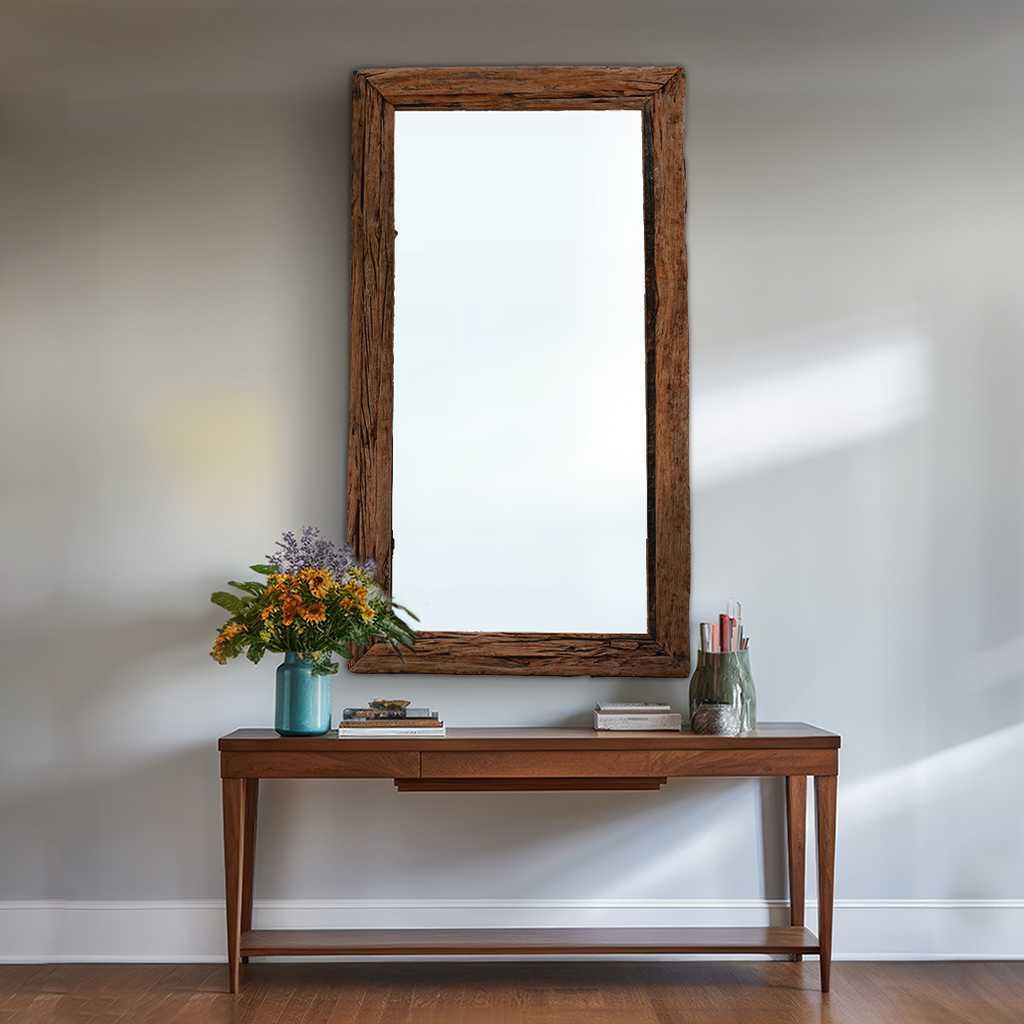 Amber Reclaimed Wood Mirror Frame