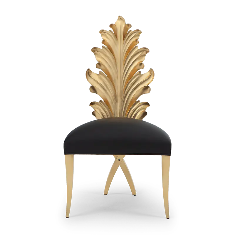 Parisian Gold Leaf High Back Chair