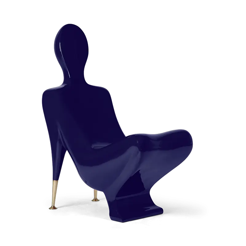 Pompei Squat Blue Chair