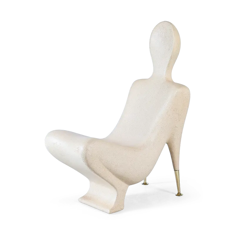 Pompei Squat Marble Chair