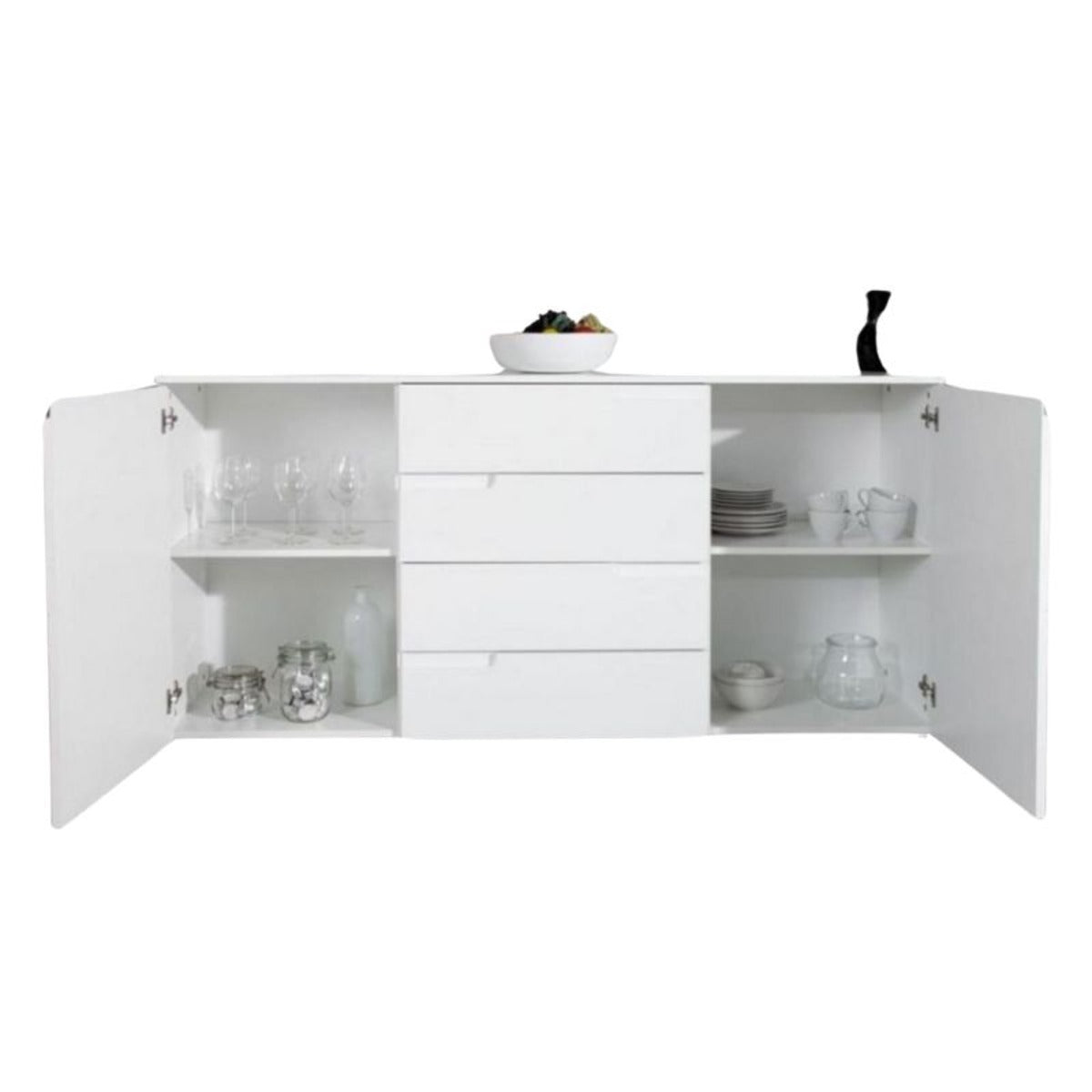 Amos Santino White High Gloss Wide Sideboard 2616