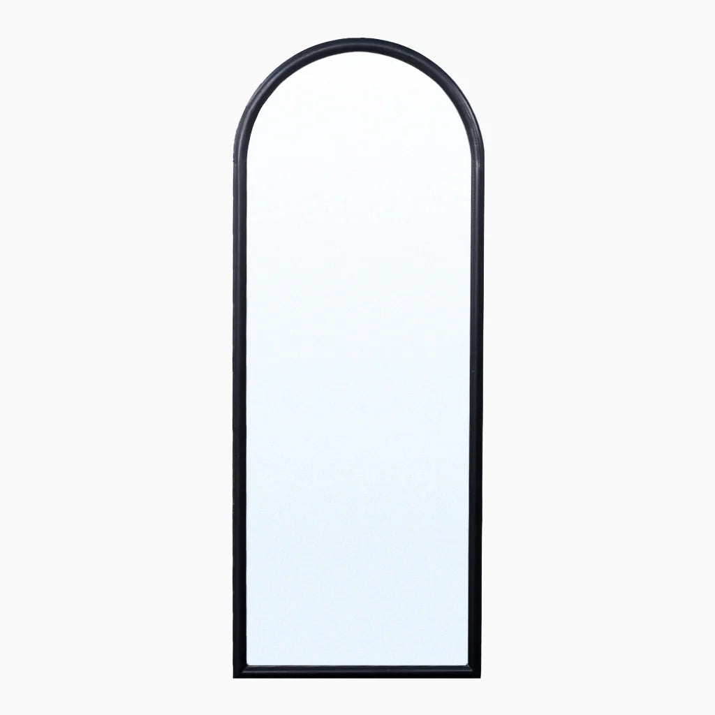 Juniper Sleek Black Arched Mirror