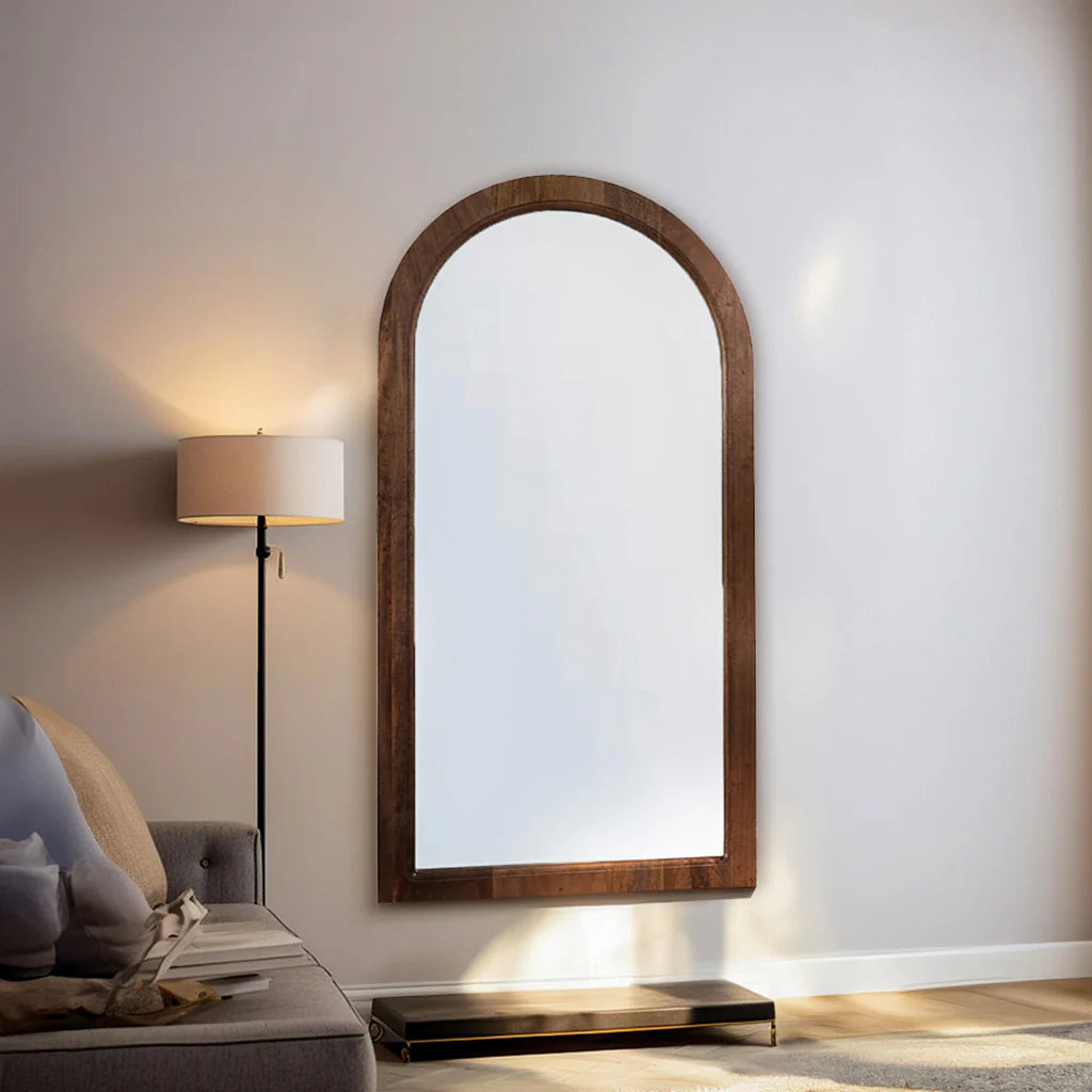 Ivan Arched Wooden Mirror