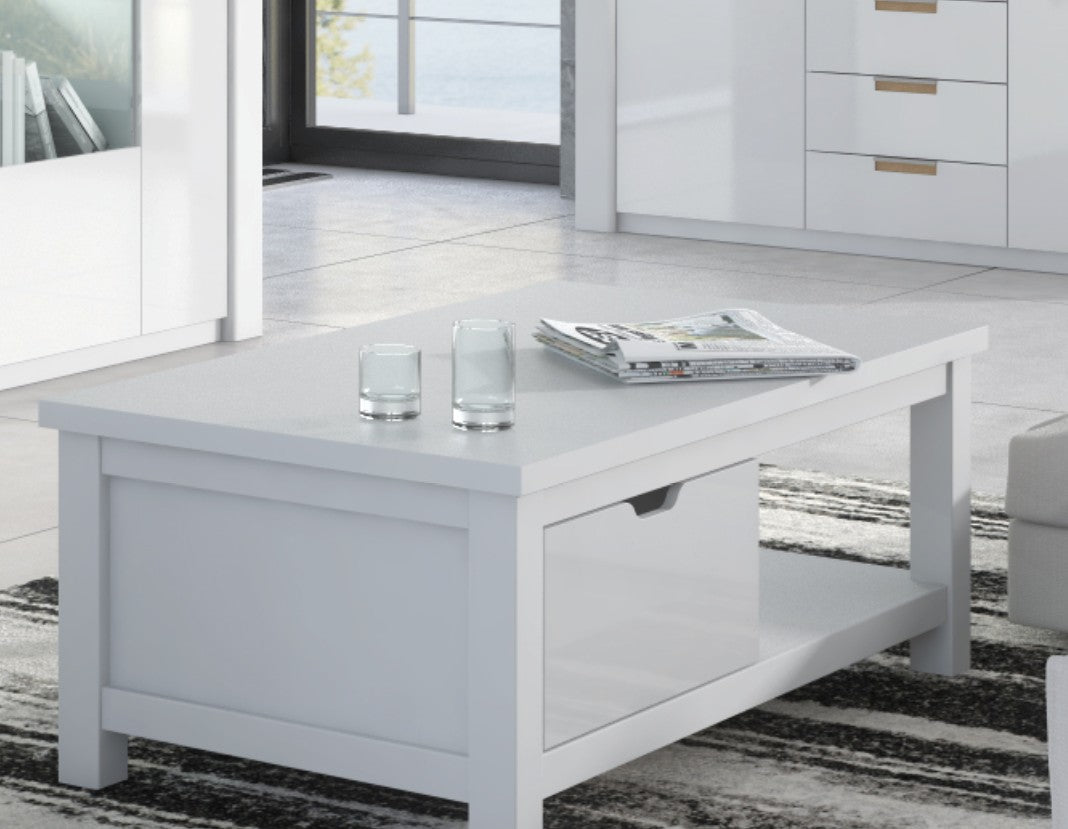 Amos Ice White High Gloss Coffee Table