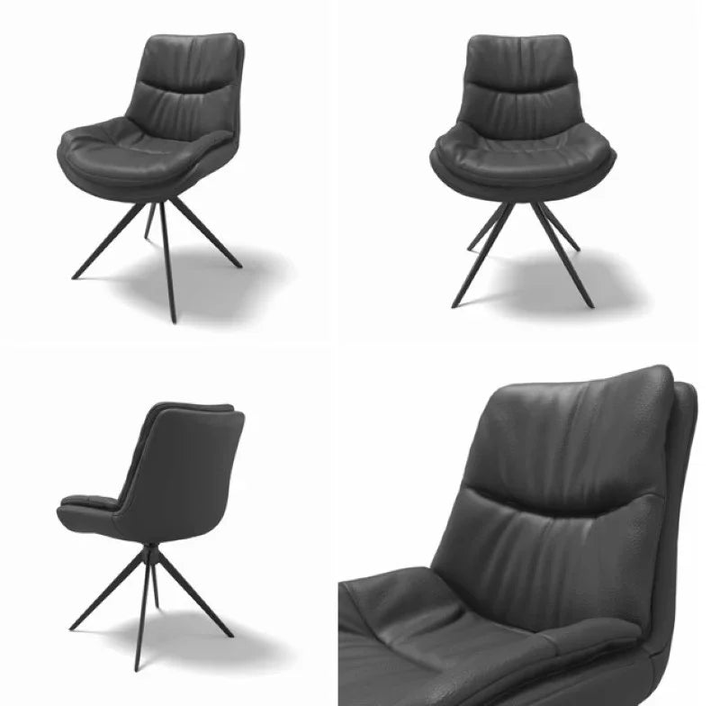 black-leather-dining-chair-metal-legs-front-view-white-background._jpg - G7 Luxury Interiors (UK)