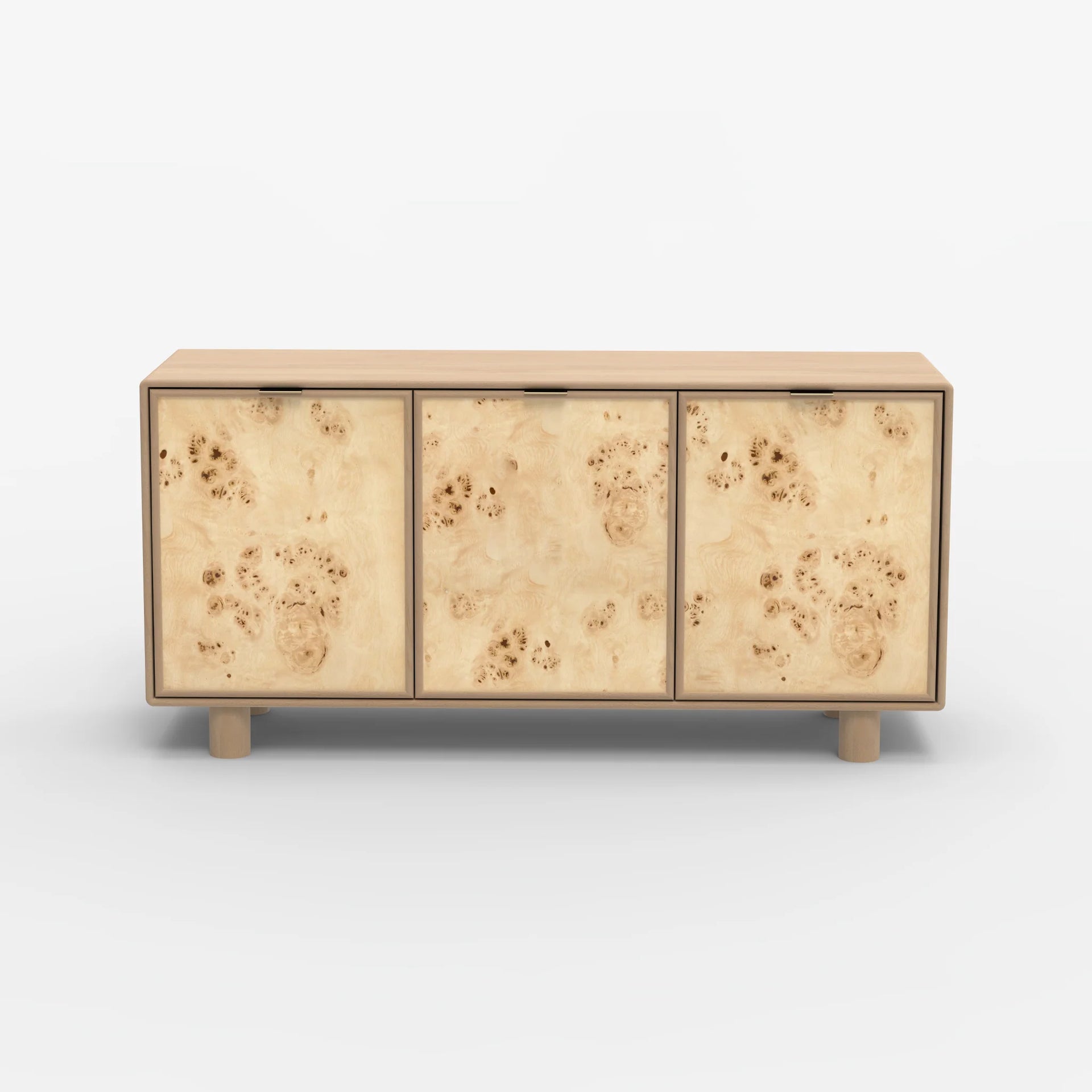 Urban Burl Three Door Cabinet